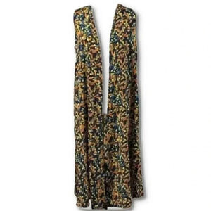 New Lularoe Joy Womens long vest duster size S 4-6 multicolored floral